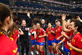 Spanish women futsal players