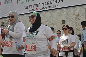 Runners at the Palestine Marathon