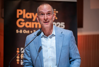 Man speaking on stage