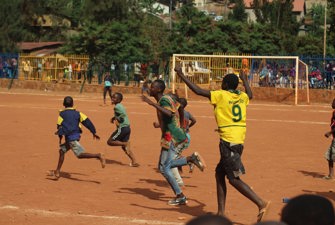 Footbal playern in Rwanda