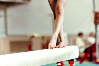 Feet of a gymnast. Photo: Colourbox
