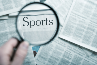 Magnifier over the word sports