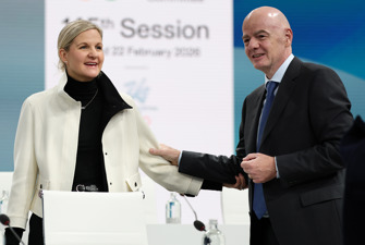 IOC President Kirsty Coventry and FIFA President Gianni Infantino