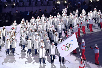 Russia at the Olympics opening ceremony