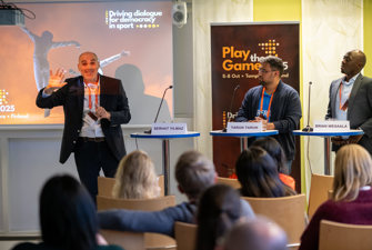 speakers at Play the Game