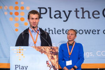 The Stepanovs at Play the Game conference in 2019